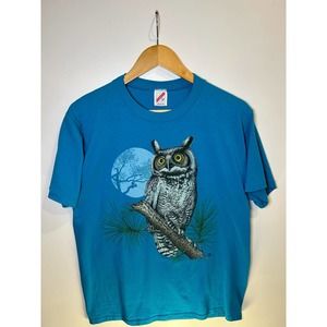 Vintage Jerzees Owl 1998 graohic tee